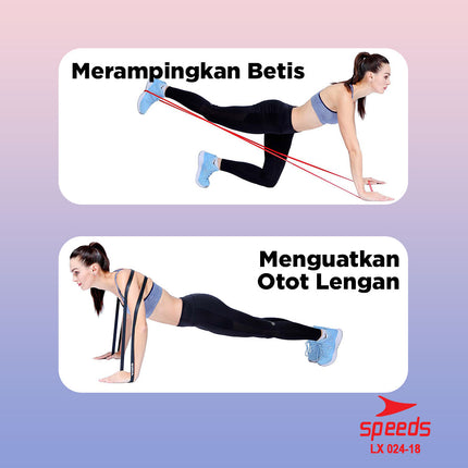 SPEEDS Tali Elastis Fitness Karet Loop Bands Resistance Bands Loobbands Ukuran Bervariasi 024-18