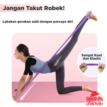 SPEEDS Resistance Band Sheet Premium Power Band Karet Fitness Gym Karet Yoga 024-19