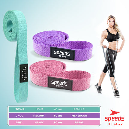 SPEEDS Hip Resistance Band Booty Band Hip Band Karet Yoga Belt Strap Stretching Power Band Karet Fitness Keseimbangan 024-22