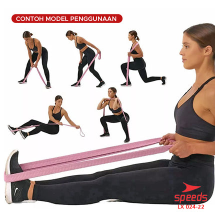 SPEEDS Hip Resistance Band Booty Band Hip Band Karet Yoga Belt Strap Stretching Power Band Karet Fitness Keseimbangan 024-22