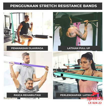 SPEEDS Hip Resistance Band Booty Band Hip Band Karet Yoga Belt Strap Stretching Power Band Karet Fitness Keseimbangan 024-22