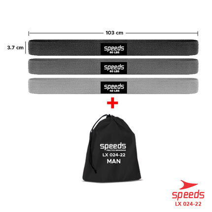 SPEEDS Hip Resistance Band Booty Band Hip Band Karet Yoga Belt Strap Stretching Power Band Karet Fitness Keseimbangan 024-22
