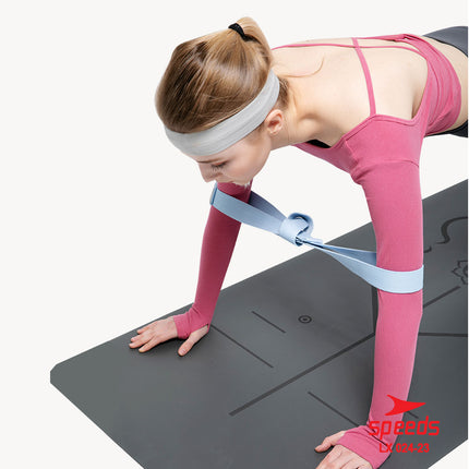 SPEEDS Yoga Strap Yoga Belt Tali Yoga Ring Yoga Stretching Strap Power Band (185cm) Resistance Band Anti Slip Karet Fitness Pilates Pose 024-23