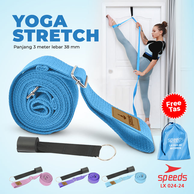 SPEEDS Yoga Strap Yoga Belt Tali Yoga Pintu Ring Yoga Stretching Strap Power Peregangan Olahraga 024-24