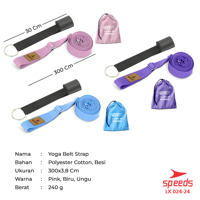 SPEEDS Yoga Strap Yoga Belt Tali Yoga Pintu Ring Yoga Stretching Strap Power Peregangan Olahraga 024-24