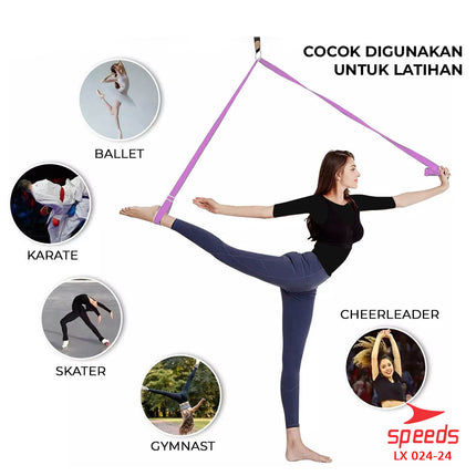 SPEEDS Yoga Strap Yoga Belt Tali Yoga Pintu Ring Yoga Stretching Strap Power Peregangan Olahraga 024-24