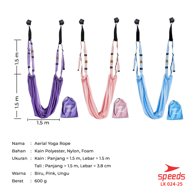 SPEEDS Swing Yoga Set Aerial Yoga Gravity Inversion Pilates Yoga Hammock Swing Pilates Resistance Band Power Band Karet Fitness Melar 024-25