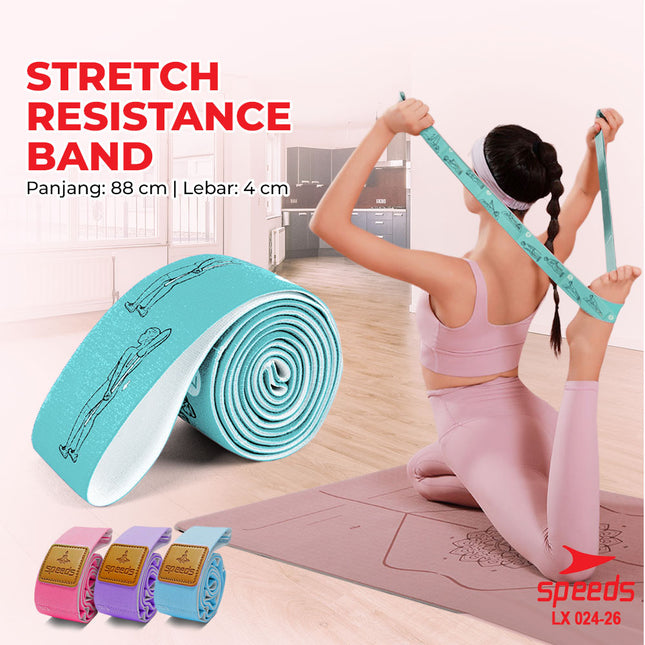 SPEEDS Yoga Strap 8 Loops Yoga Stretching Exercise Strap Woven Yoga Pilates Power Band Karet Fitness Elastis Back Band Resistance Band 024-26