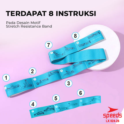 SPEEDS Yoga Strap 8 Loops Yoga Stretching Exercise Strap Woven Yoga Pilates Power Band Karet Fitness Elastis Back Band Resistance Band 024-26