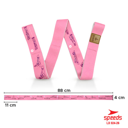 SPEEDS Yoga Strap 8 Loops Yoga Stretching Exercise Strap Woven Yoga Pilates Power Band Karet Fitness Elastis Back Band Resistance Band 024-26