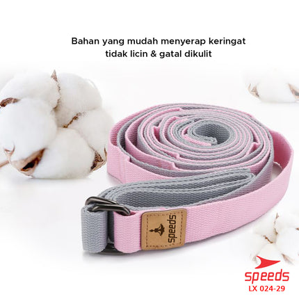 SPEEDS Yoga Strap Yoga Belt Tali Yoga Ring Yoga Stretching Strap Power Band Resistance Band Karet Fitnes Legs Stretch Power Band Woven Fitness 024-29