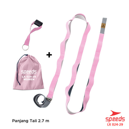 SPEEDS Yoga Strap Yoga Belt Tali Yoga Ring Yoga Stretching Strap Power Band Resistance Band Karet Fitnes Legs Stretch Power Band Woven Fitness 024-29