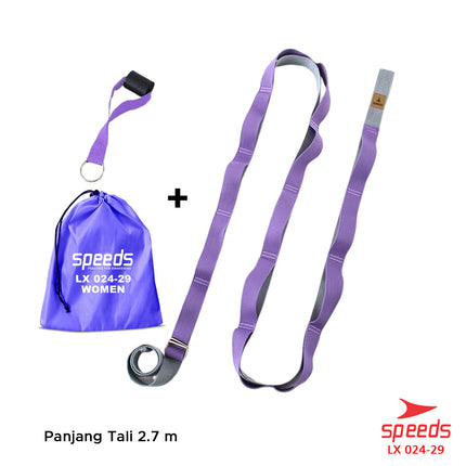 SPEEDS Yoga Strap Yoga Belt Tali Yoga Ring Yoga Stretching Strap Power Band Resistance Band Karet Fitnes Legs Stretch Power Band Woven Fitness 024-29