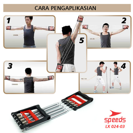 SPEEDS Spring Chest Pull / Alat Fitness Portable Gym Fitness berkualitas 024-3