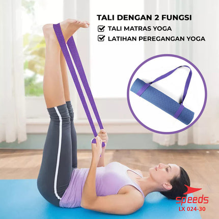SPEEDS Yoga Mat Tas Sarung Strap Belt Stretch Resistance Band Gym Tali Karet Fitness Power Band Fleksibel Elastis 024-30