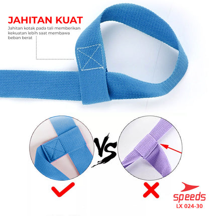 SPEEDS Yoga Mat Tas Sarung Strap Belt Stretch Resistance Band Gym Tali Karet Fitness Power Band Fleksibel Elastis 024-30