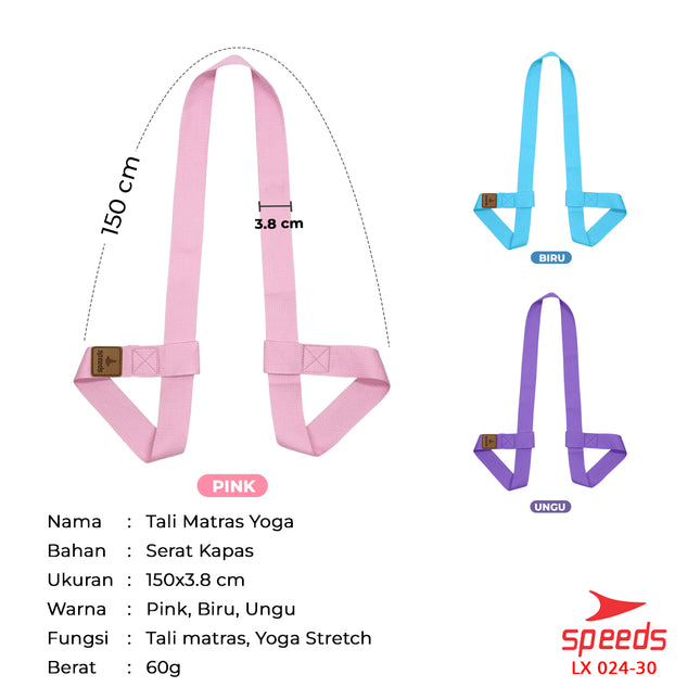 SPEEDS Yoga Mat Tas Sarung Strap Belt Stretch Resistance Band Gym Tali Karet Fitness Power Band Fleksibel Elastis 024-30