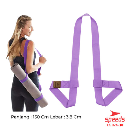 SPEEDS Yoga Mat Tas Sarung Strap Belt Stretch Resistance Band Gym Tali Karet Fitness Power Band Fleksibel Elastis 024-30