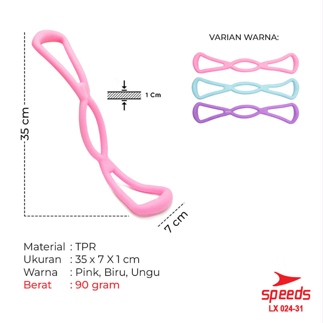SPEEDS Tali Yoga Elastis 10mm Yoga Pull Rope Stretching Alat Fitness Olahraga Gym Resistance Band 024-31