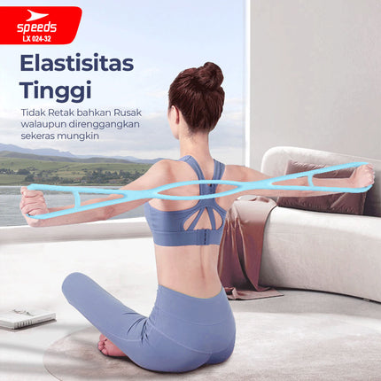 SPEEDS Tali Yoga Yoga Pull Rope Resistance Band Elastis 10mm Yoga Alat Fitness Olahraga Gym 024-32