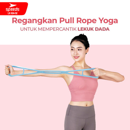 SPEEDS Tali Yoga Yoga Pull Rope Resistance Band Elastis 10mm Yoga Alat Fitness Olahraga Gym 024-32