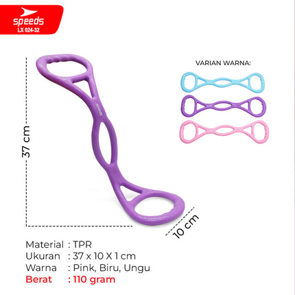 SPEEDS Tali Yoga Yoga Pull Rope Resistance Band Elastis 10mm Yoga Alat Fitness Olahraga Gym 024-32