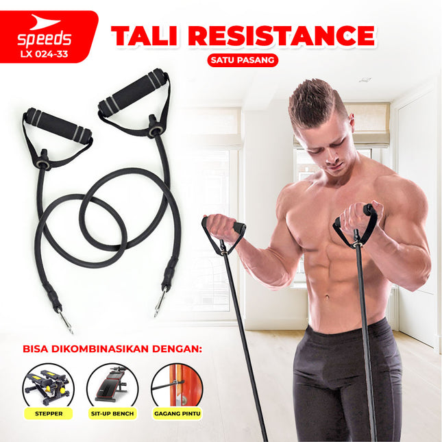 SPEEDS Tali Resistance Elastis Tali Stretching Fitness Olahraga Gym Resistance Tube 024-33