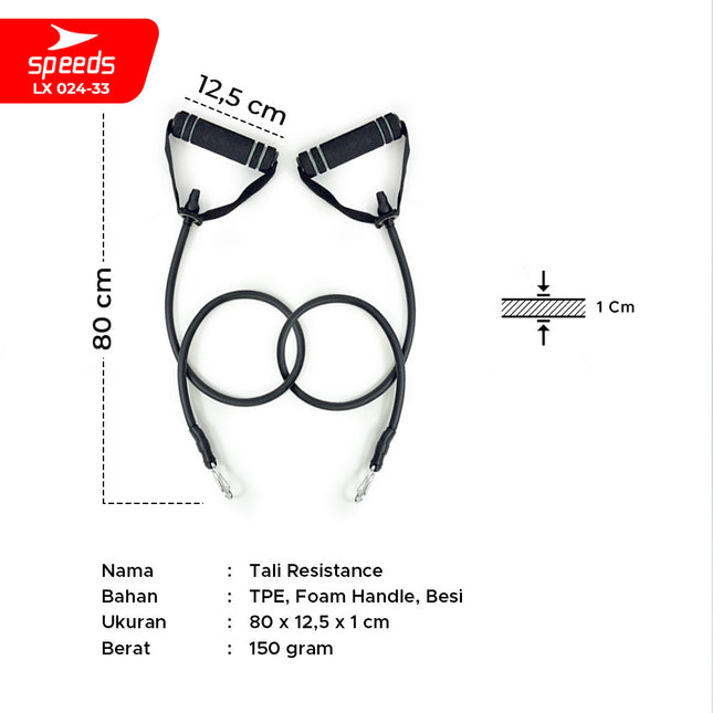 SPEEDS Tali Resistance Elastis Tali Stretching Fitness Olahraga Gym Resistance Tube 024-33