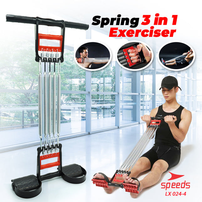 SPEEDS Spring Chest Pull Excerciser / Alat Fitness 3in1 Portable berkualitas 024-4