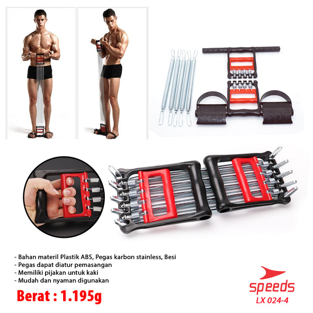 SPEEDS Spring Chest Pull Excerciser / Alat Fitness 3in1 Portable berkualitas 024-4