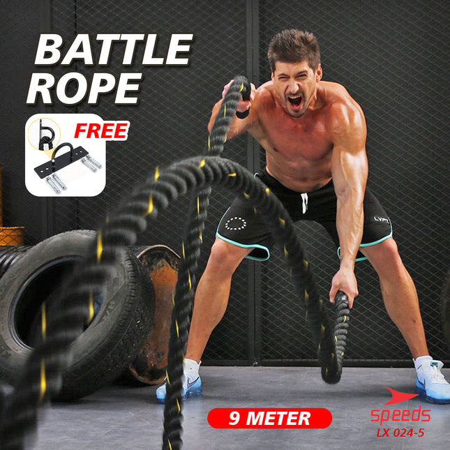 SPEEDS Battle Rope Tali Fitness Battling Ropes Gym waves rope crossfit mma muaythai 9 Meter 024-5