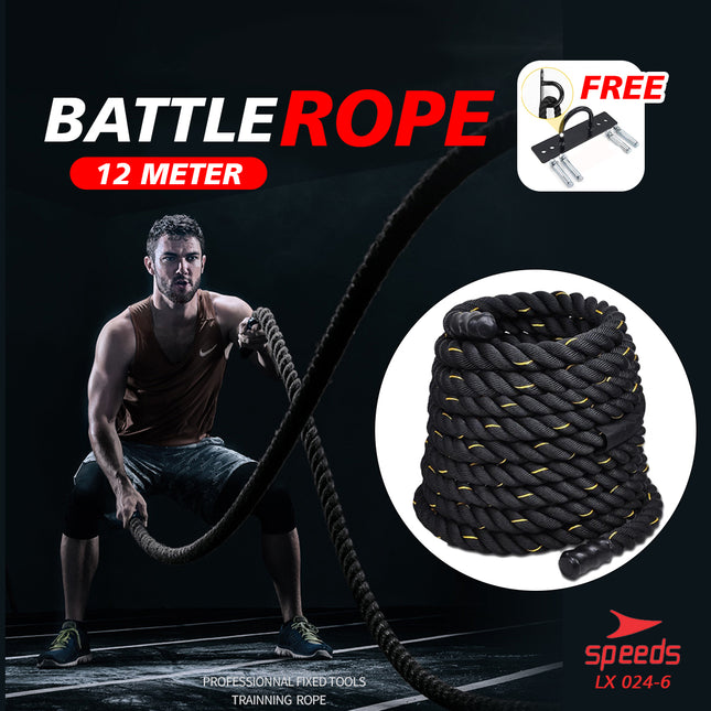 SPEEDS Tali Fitness Battle Rope Battling Ropes Gym waves rope crossfit mma muaythai 12 Meter 024-6