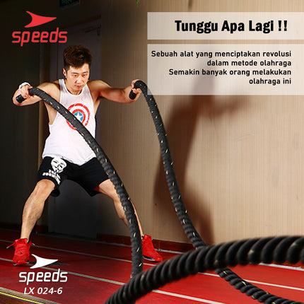 SPEEDS Tali Fitness Battle Rope Battling Ropes Gym waves rope crossfit mma muaythai 12 Meter 024-6