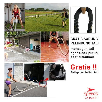 SPEEDS Tali Fitness Battling Ropes Gym waves rope crossfit mma muaythai 15 Meter 024-7