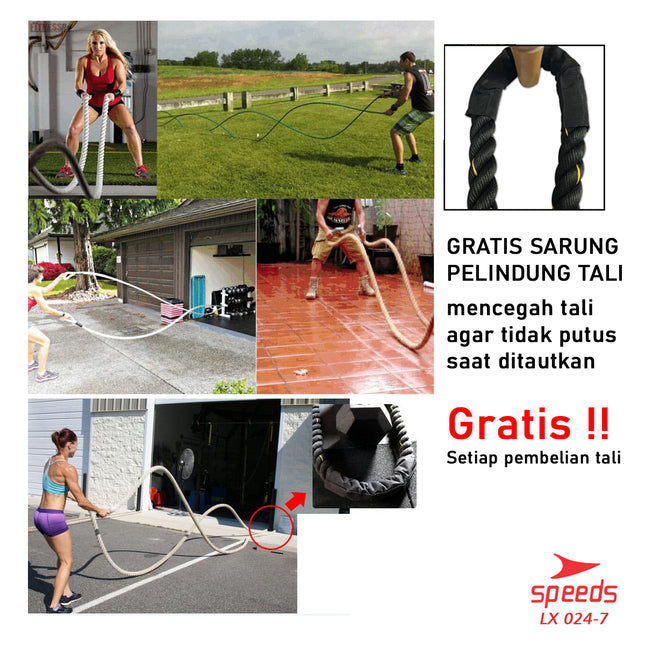 SPEEDS Tali Fitness Battling Ropes Gym waves rope crossfit mma muaythai 15 Meter 024-7