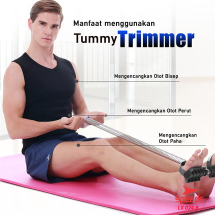SPEEDS Tummy Trimmer alat fitness alat olahraga pengecil perut dan pembakar lemak Spring 024-8