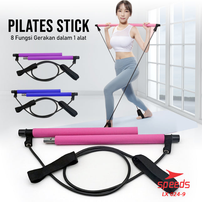 SPEEDS Portable Pilates Studio Tali Yoga Resistance Band Untuk Olahraga Senam Elastis 024-9