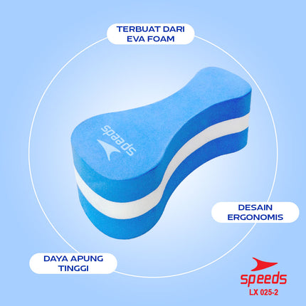 SPEEDS Pullbuoy Pelampung Busa Alat Bantu Renang Belajar Berenang Anak Dewasa Jepit Paha 025-2