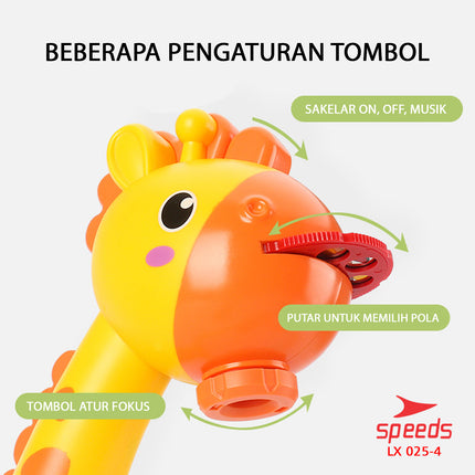 SPEEDS Meja Belajar Anak Meja Gambar Karakter Proyektor Mainan Edukasi Anak Belajar Mewarnai Melukis 025-4