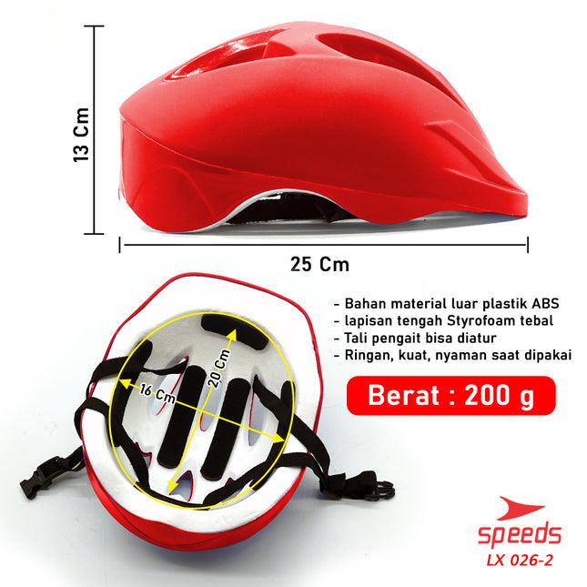 SPEEDS Helm Sepeda Anak untuk Skate board atau sepeda Ultra Ringan Untuk Keamanan 026-2