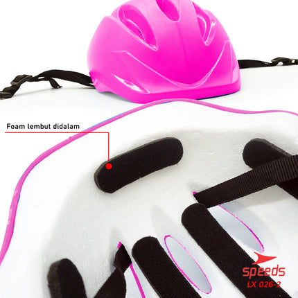 SPEEDS Helm Sepeda Anak untuk Skate board atau sepeda Ultra Ringan Untuk Keamanan 026-2