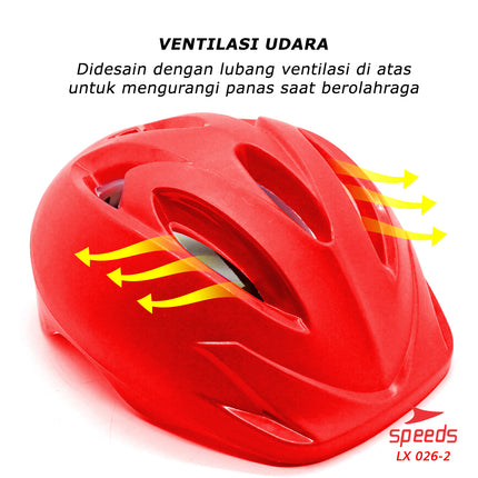 SPEEDS Helm Sepeda Anak untuk Skate board atau sepeda Ultra Ringan Untuk Keamanan 026-2