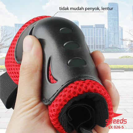 SPEEDS Set Deker Dekker Deckker Anak Inline Pelindung Lutut Siku Tangan Badan Sepeda Skate 026-5