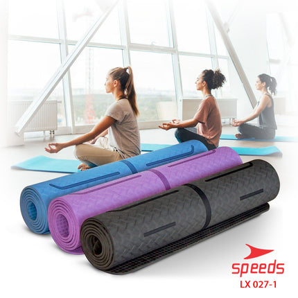 SPEEDS Matras Yoga TPE 6mm Alas Yoga Mat Alas Olahraga Karpet Spons Gym Berstandar SNI 027-1