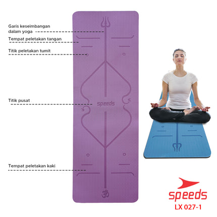 SPEEDS Matras Yoga TPE 6mm Alas Yoga Mat Alas Olahraga Karpet Spons Gym Berstandar SNI 027-1