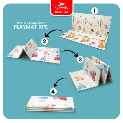 SPEEDS SNI A Playmat Bayi Karpet Lipat Playmate Matras Bayi 180x200cm Playmat Bayi Anak/Bayi Tikar Lipat Foam 027-15