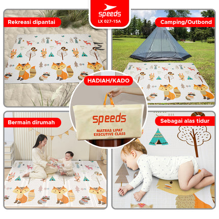 SPEEDS SNI A Playmat Bayi Karpet Lipat Playmate Matras Bayi 180x200cm Playmat Bayi Anak/Bayi Tikar Lipat Foam 027-15