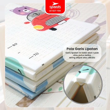 SPEEDS SNI A Playmat Bayi Karpet Lipat Playmate Matras Bayi 180x200cm Playmat Bayi Anak/Bayi Tikar Lipat Foam 027-15
