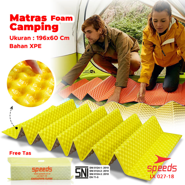SPEEDS Matras Lipat Duduk XPE Polos Olahraga Yoga Playmat Playmate Tebal Karpet Outdoor Matras Camping Berstandar SNI 027-18