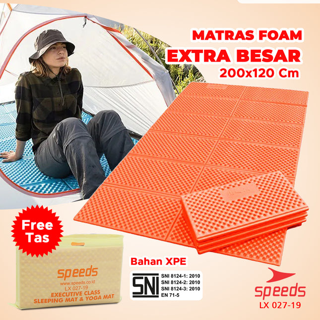 SPEEDS Matras Lipat Gunung Kemah Duduk XPE Karpet Outdoor Matras Camping Polos Olahraga Yoga Baby Tebal Playmat Playmate Berstandar SNI 027-19
